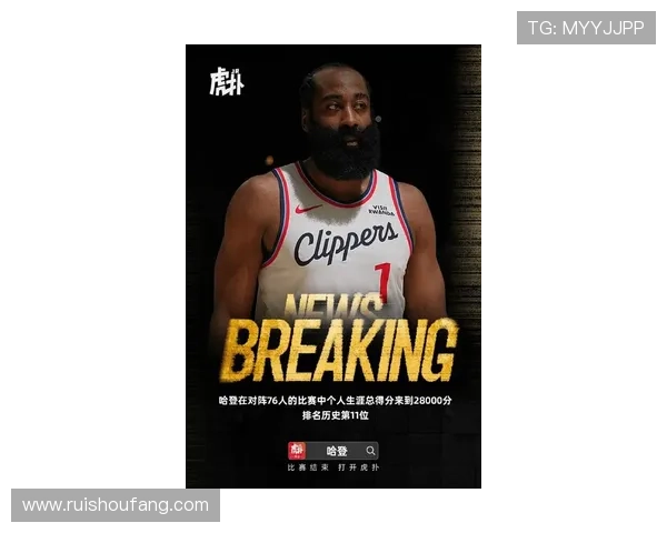 哈登生涯得分逼近28000分即将成为NBA历史第11位28000分先生